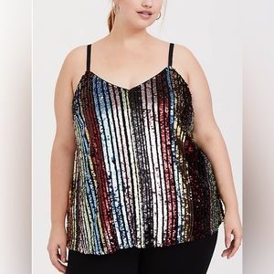 TORRID SOPHIE SEQUIN SWING CAMI